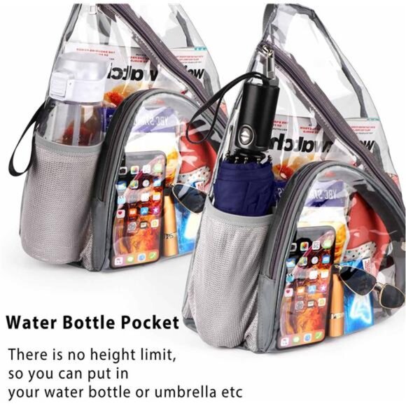 Clear Sling Bag, Clear Bag Stadium Approved, Transparent Shoulder - Picture 4 of 7